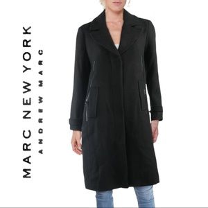 Marc New York Women’s Havana Long Wool Coat Black